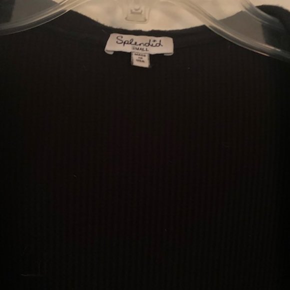 New RAILS black and white polka dot blouse with tie neckline, size Large - Picture 3 of 3